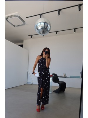 Ö.ö Belden Bağlamalı Puantiyeli Etek