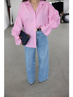 Ö.ö.keten Dokulu Kolları Lastikli Gömlek