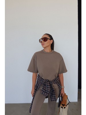 Özge Özgenç Tok Doku Oversize Tshirt