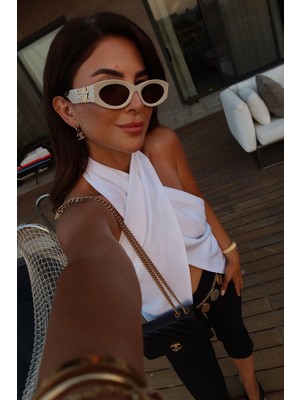 Önden Bağlamalı Büzgülü Bluz