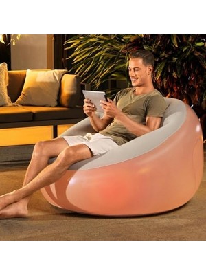 1.02M x 97CM x 71CM Şişirilebilir LED Hava Sandalyesi