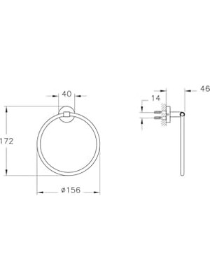 Base 200 A44101 Halka Havluluk, Krom