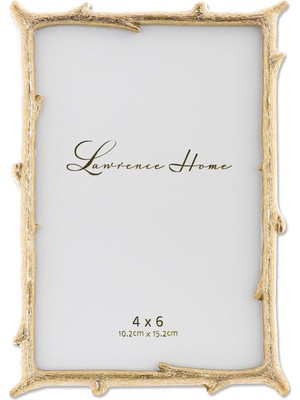 4x6 Metal Picture Frame With Natural Branch