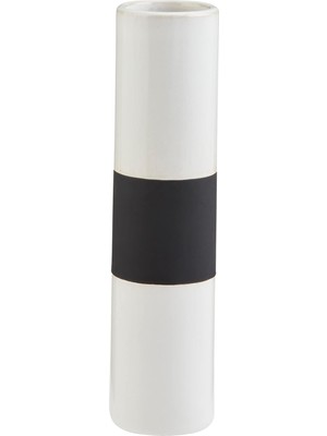 Mud Pie Siyah/beyaz Tomurcuk Vazo, Büyük, 2,7 cm x 6,3 cm Çap