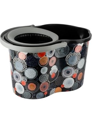 Desenli Döner Pratik Mop Seti 16 Litre (NVA506)