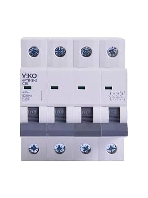 4VTB-4C20 Otomatik Sigorta 4,5ka C Tipi 4 Kutup 20A