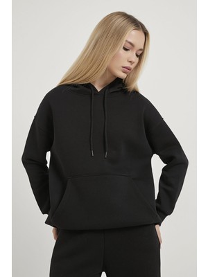 Armalife 26112 Kanguru Cep Oversıze Kapüşonlu Kadın Sweat