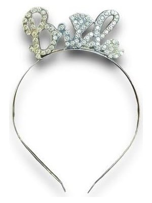 - Bride Gümüş Taşlı Metal Taç