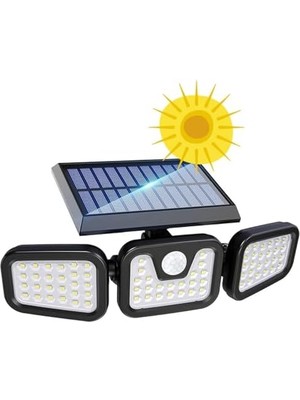 Güneş Enerjili Hareket Sensörlü 3 Taraflı LED AYDINLATMA/GT-SL07