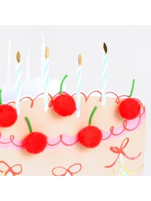 - Kirazlı Pasta Tebrik Kartı