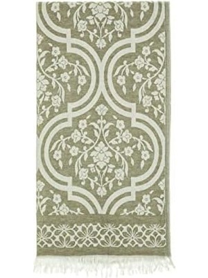 Yeşil Damask Desen Pamuk