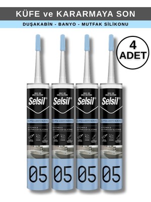 Durul Selsil 05NO Duşakabin Silikonu - 4 Adet