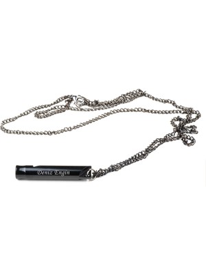 Hediye Shop Kişiye Özel Siyah Renkli Kolye Düdük