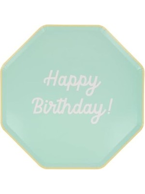 - Happy Birthday Tabaklar - L - 8 Adet