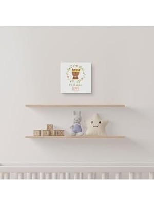 Sevgi Temalı Bebek Odasına Özel Kanvas Tasarımı Tablo 30X40 cm 25 x 25 cm