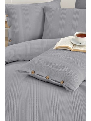 %100 Pamuk Çift Kişilik Pike Yatak Örtüsü Takımı Bordürlü +2 Düğmeli Yastık KILIFI(50X70)