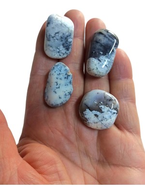 Pozitif Doğal Taş 50 Gram Merlinit Dendritli Opal Tamburlu Parçalar 239-2