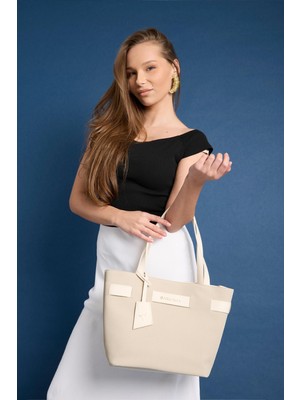 Garbalia Palermo Süet Deri Mıknatıs Kapamalı Iç Fermuar Cepli Kadın Omuz ve Kol Çantası (36 cm x 25 Cm)