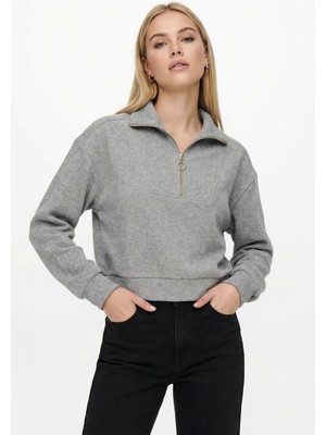 Rays Fermuar Detay Kazak Gri 3065A