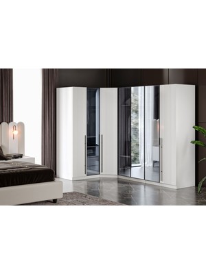 Doressa Tins 7 Kapılı Köşe Gardırop