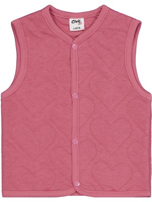Civil Baby Kalp Desenli 6-18 Ay Yelek - Pembe 6-9 Ay