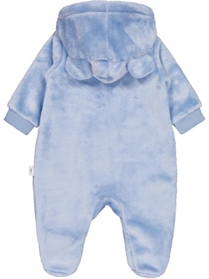 Civil Baby Mobil Kulaklı Unicorn Nakışlı 1-9 Ay Tulum - Mavi 9-12 Ay