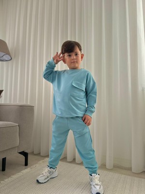 Sacro Kids Tek Cepli 2 Iplik Sweatshirt-Eşofman Altı Mevsimlik Erkek Çocuk Takım