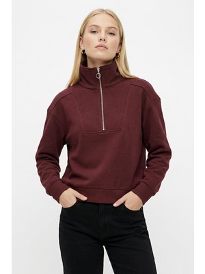 Rays Fermuar Detay Kazak Mürdüm 3065A