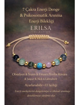 Erilsa Sertifikalı Kahve 7 Çakra Denge Enerji Uyum Psikosomatik Arınma Enerji Bilekliği – Doğal Taş Şifa