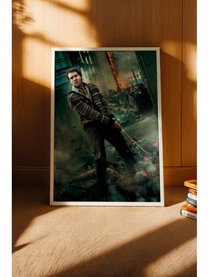 E2 Nova Neville Longbottom Gryffindor Kılıcı Çerçeveli Tablo - Lüks Harry Potter Kahramanlık Porteri Dekor