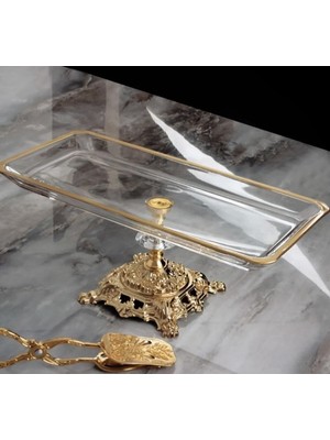 Elta Collection Metal Ayaklı Gold Detaylı Sunumluk Baton