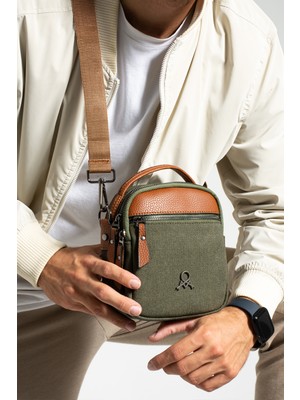 Mega Çanta Mega Polo Club Of Colors Erkek Kanvas Elden Tutmalı Çapraz Çanta