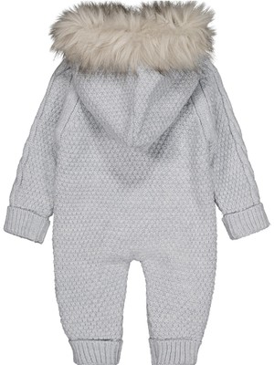 Beybek Kapşonlu 3-12 Ay Tulum - Gri 9-12 Ay