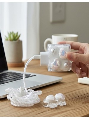 Brokoli Home Apple iPhone 18W/20W Uyumlu Şarj Kılıfı, Şarj Kablosu Örme Aparatı, Kablo Koruyucu Aparatı,i