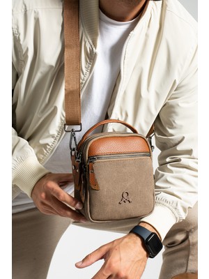 Mega Çanta Mega Polo Club Of Colors Erkek Kanvas Elden Tutmalı Çapraz Çanta