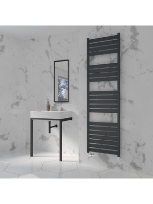 Lojimax Alüminyum Dekoratif Havlupan Viola Plus 1700 x 500 20  Dilim | Dokulu Beyaz | Yüksek Isıl Güç | 5 Yıl Üretici Garantisi