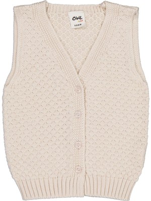 Civil Baby Baklava Desen 6-18 Ay Yelek - Bej 18-24 Ay