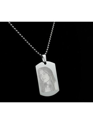 Hediye Shop Resim ve Yazı Işlenebilir Unisex Çelik Kolye