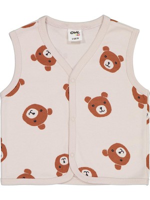 Civil Baby Sleepy Bear Empirme 6-18 Ay Yelek - Bej 6-9 Ay