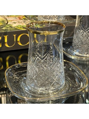 Elta Collection 12 Parça Gerçek Yaldızlı Timeless Çay Seti