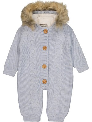 Beybek Kapşonlu 3-12 Ay Tulum - Mavi 6-9 Ay