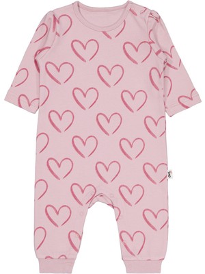 Civil Baby Tramlı Kalp Empirme 6-18 Ay Tulum - Pembe 18-24 Ay