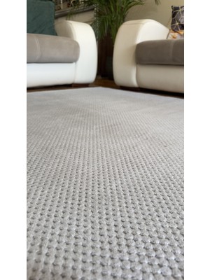 Elvey Home Gri Kaymaz Jel Taban Soft Yıkanabilir Kesme Özel Ölçü Tozsuz Antialerjik Antre Koridor Halı Yolluk