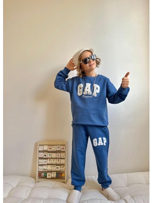 Sacro Kids Süzene Punch Nakışlı 2 Iplik Sweatshirt-Eşofman Altı Mevsimlik Erkek Çocuk Takım