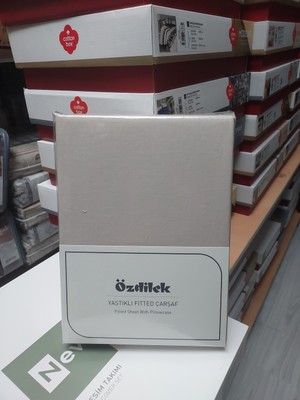 Özdilek Colourist Fitted Lastikli Çift Kişilik Çarşaf Seti (160X200)-KUM Beji