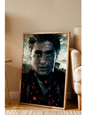 E2 Nova Harry Potter Savaş Portresi Çerçeveli Tablo - Lüks Hogwarts Finali Sinematik Modern Duvar Dekoru