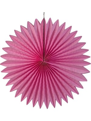 Pandoli Açık Pembe Renk Kağıt Yelpaze Süs 35 cm 1 Adet