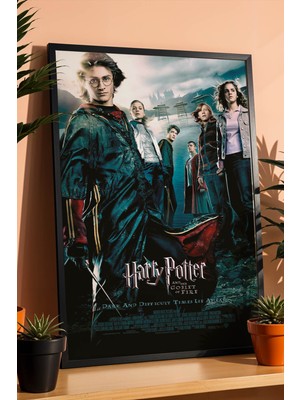 E2 Nova Harry Potter Ateş Kadehi Çerçeveli Tablo - Lüks Goblet Of Fire Sinematik Film Posteri Duvar Dekoru