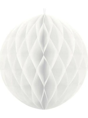 Pandoli Beyaz Renk Honeycomb Petek Dekor Asma Süs 35 cm 1 Adet Yılbaşı Hallow Gösteri