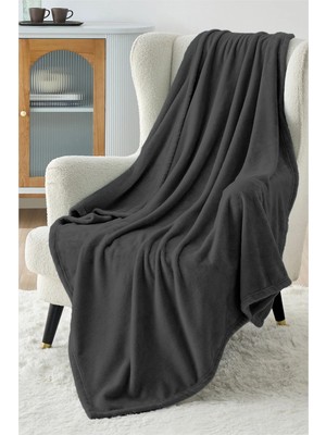 Calmera Home Calmera Wellsoft Tv Battaniyesi | Ultra Yumuşak & Hafif | Peluş - Polar | 130 × 170 cm - Antrasit